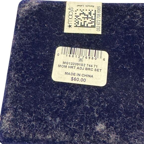 Macy's Silver and Blue Heart Bracelet - Picture 3 of 3